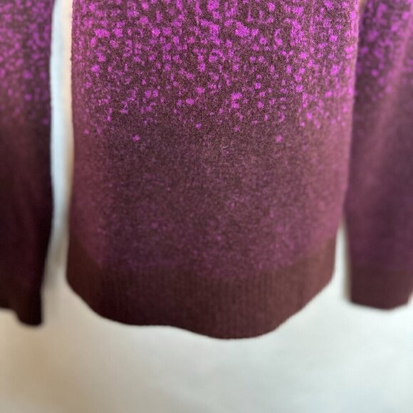 Athleta Hawthorn Textured Crew Sweater Merino Wool Ombre Purple - Size Small - Picture 6 of 15